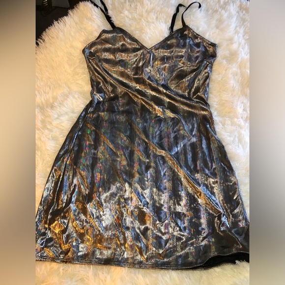 Metallic Silver Dress - Picture 3 of 13